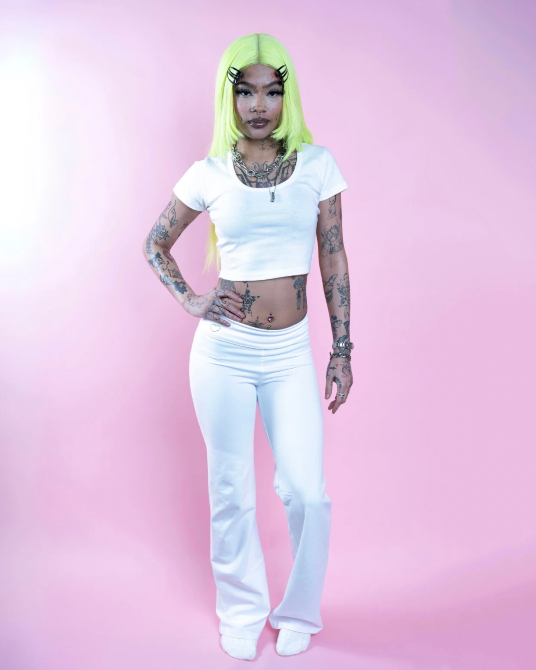 Foldover Flared Pants